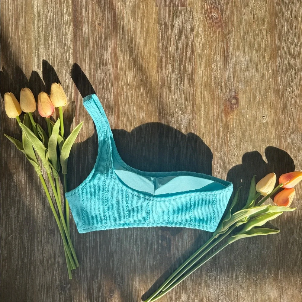 Aerie One-Shoulder Blue Bandeau